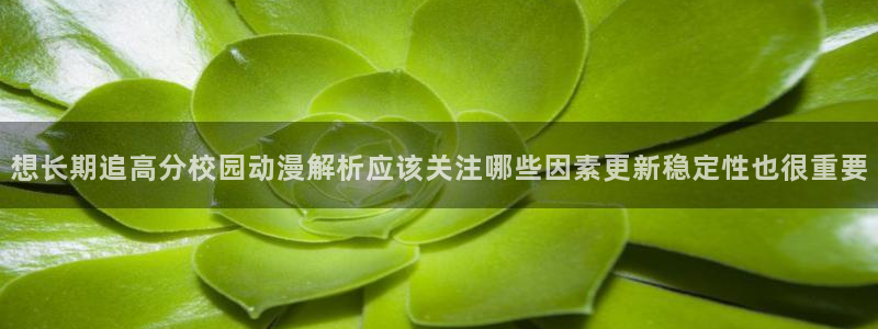 记得香蕉成熟时3:想长期追高分校园动漫解析应该关注哪些因素更新稳定性也很重要配图